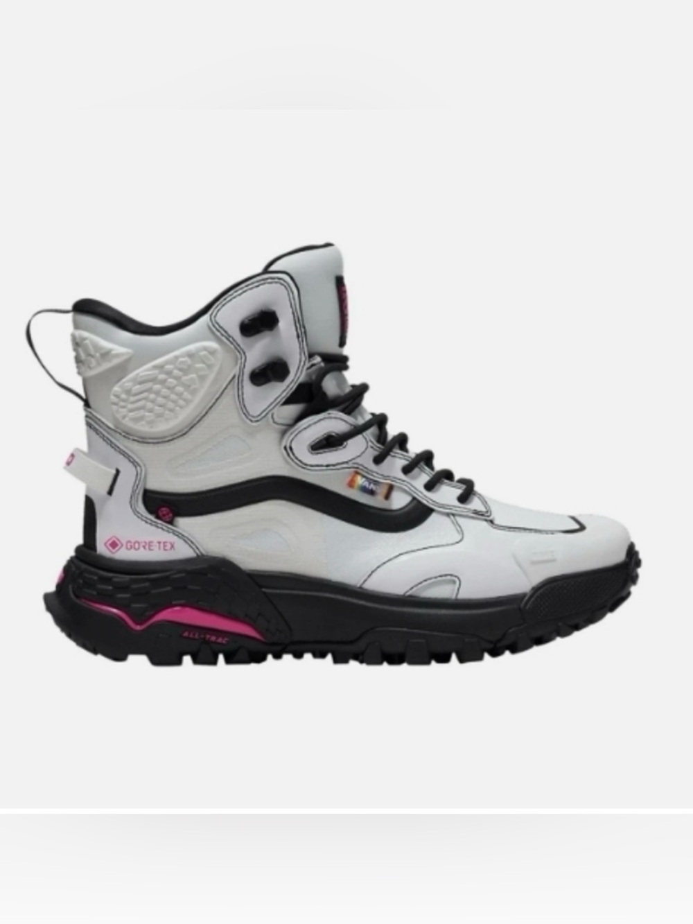 Vans Women's White, Black & Pink High-Top Trail Sneakers